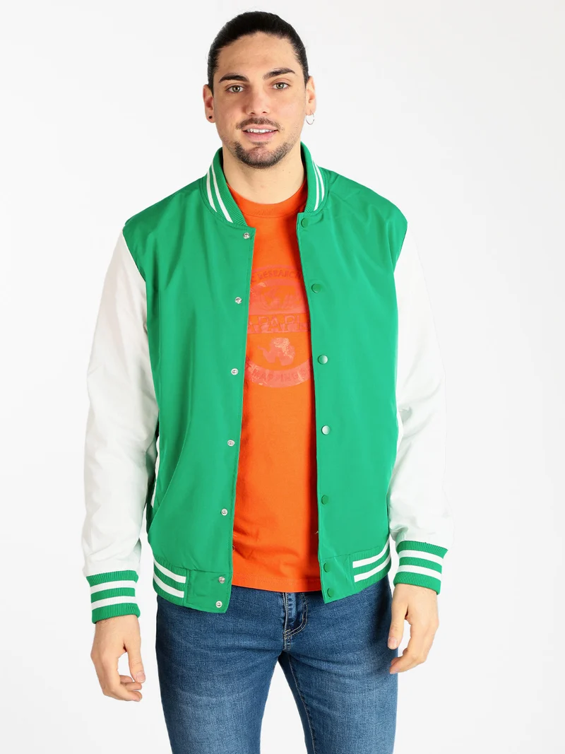 Giacca leggera da uomo modello bomber - verde