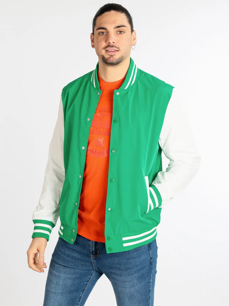 Giacca leggera da uomo modello bomber - verde