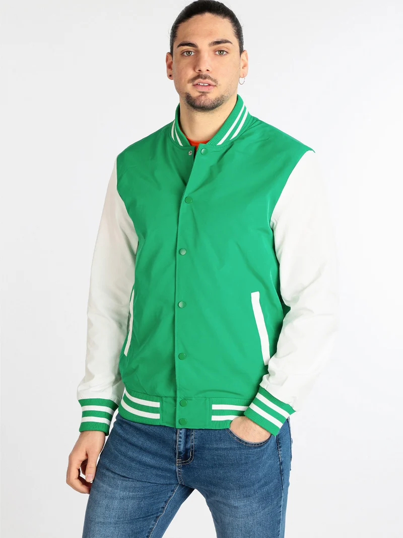 Giacca leggera da uomo modello bomber - verde