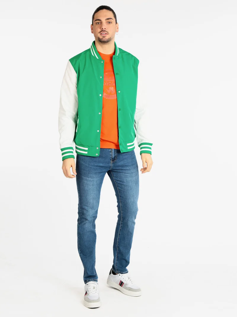 Giacca leggera da uomo modello bomber - verde