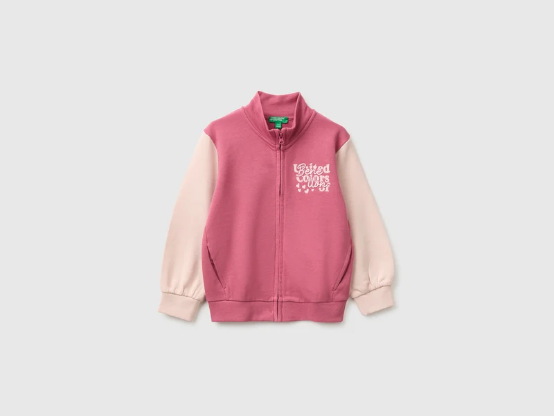 Sweatshirt mit Reißverschluss und Logo