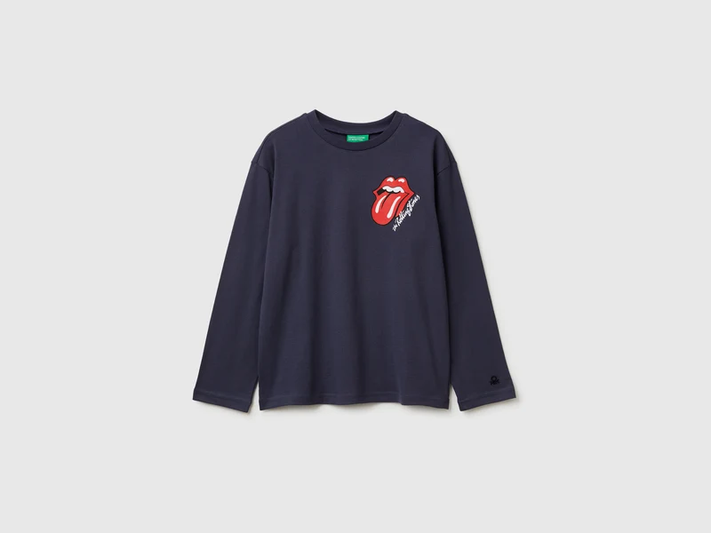„The Rolling Stones“ T-Shirt mit Front- und Rückendruck