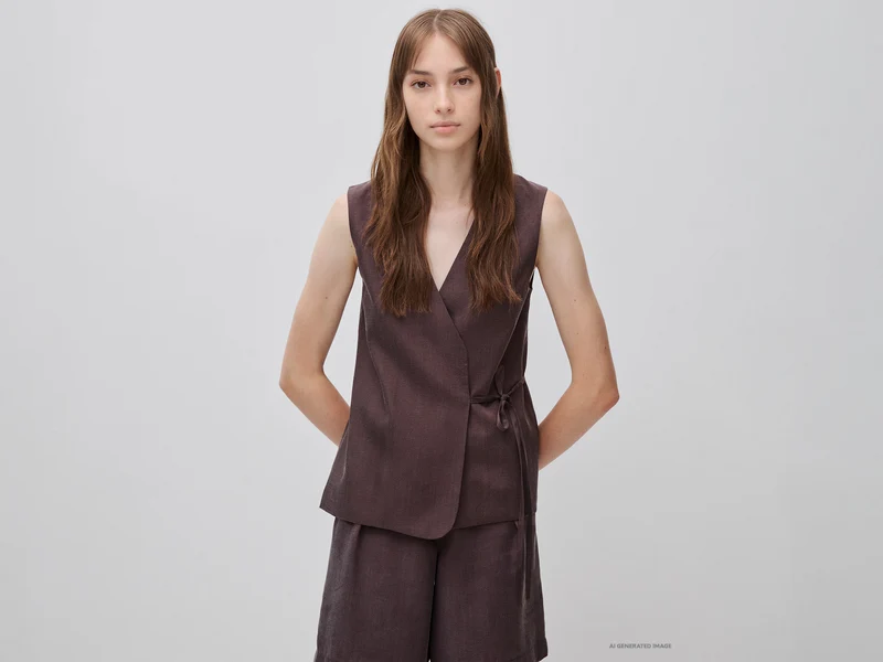 Wickelweste aus 100% Lyocell