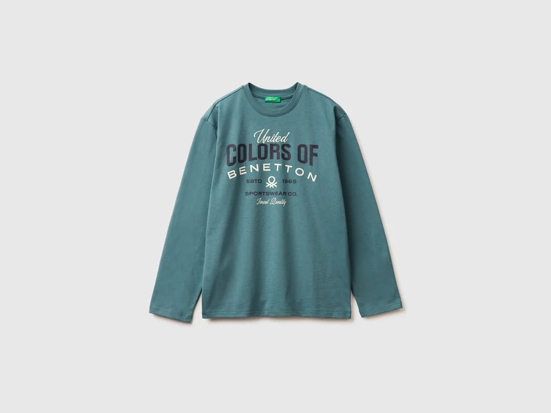 Warmes T-Shirt mit Logo-Print