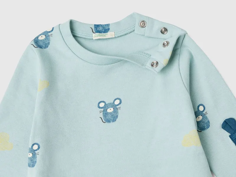 Shirt mit Mäuschendruck