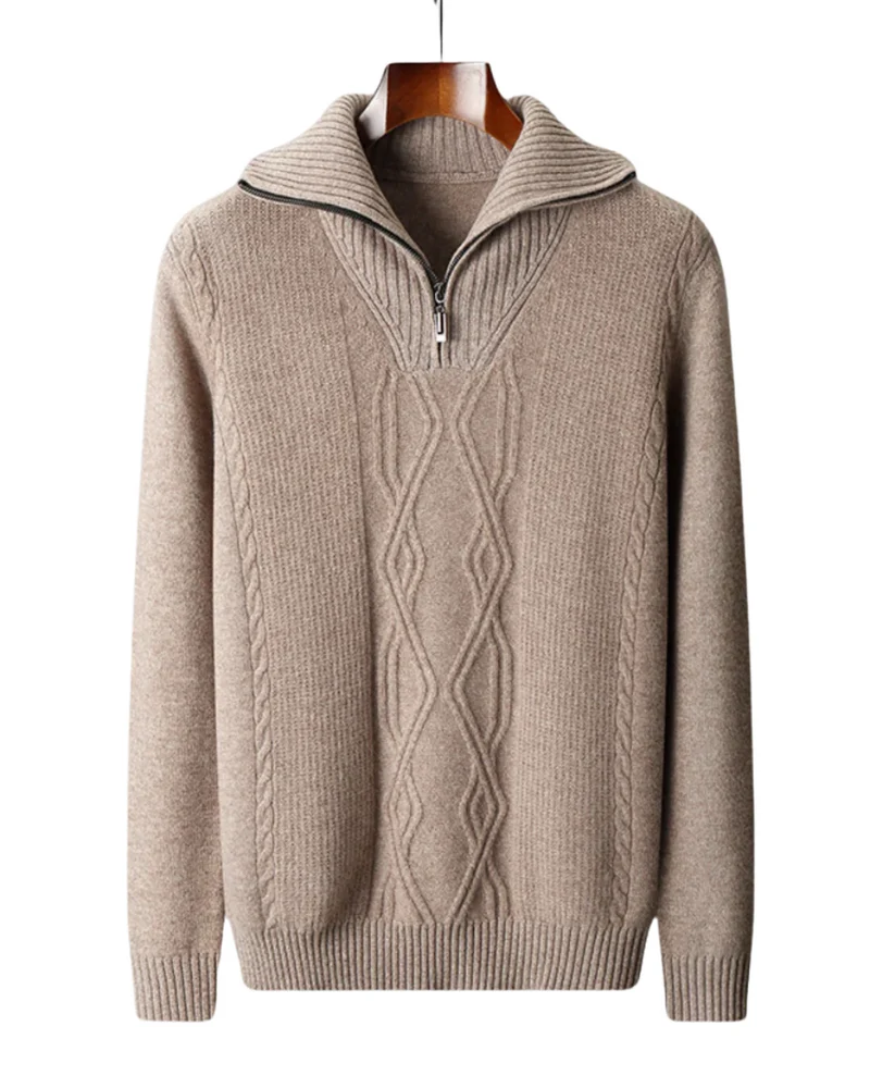 Taranto Merino Wool Zip Sweater