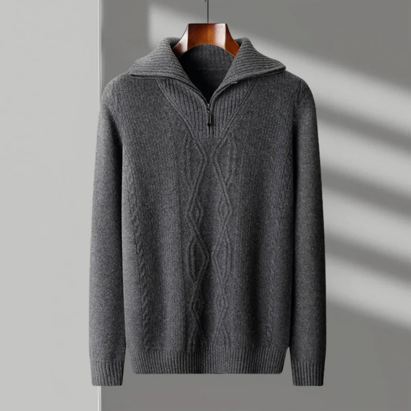Taranto Merino Wool Zip Sweater