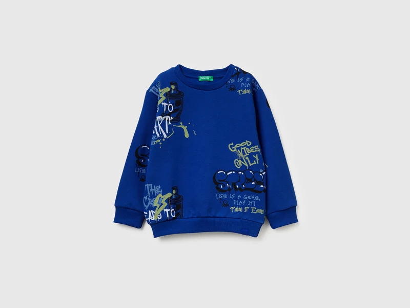 Sweatshirt mit normaler Passform und Aufdruck