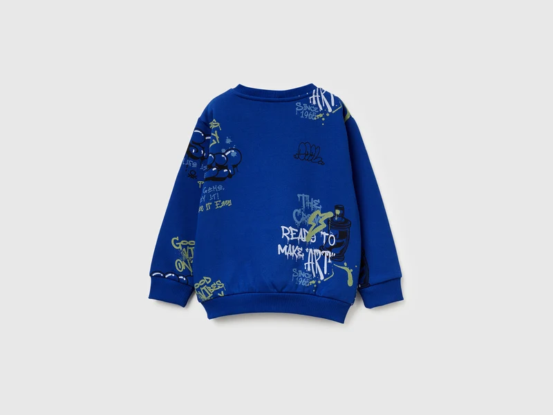 Sweatshirt mit normaler Passform und Aufdruck