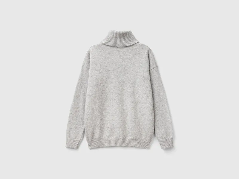 Rollkragenpullover aus Mischwolle und Cashmere