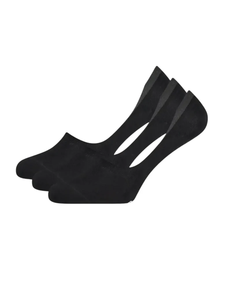 3 Pair of Invisible Loafer Socks - Black