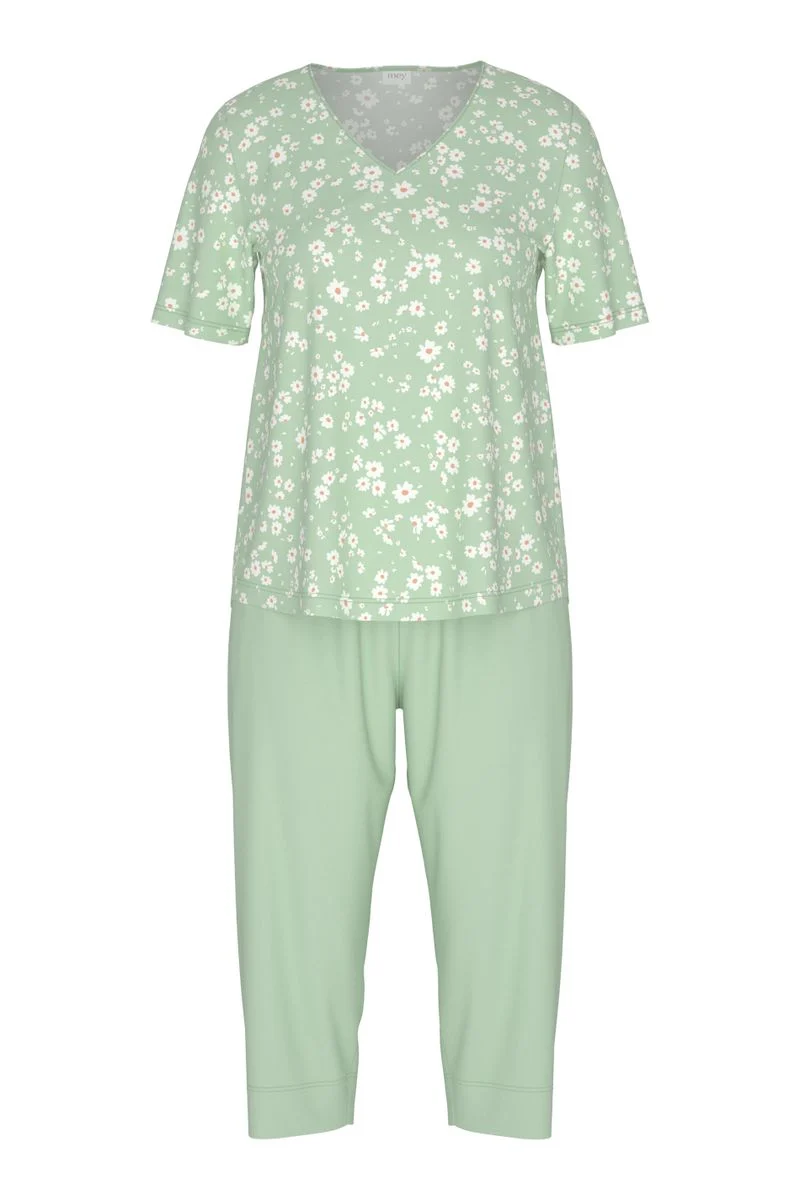 Anzug Caprihose, kurzarm