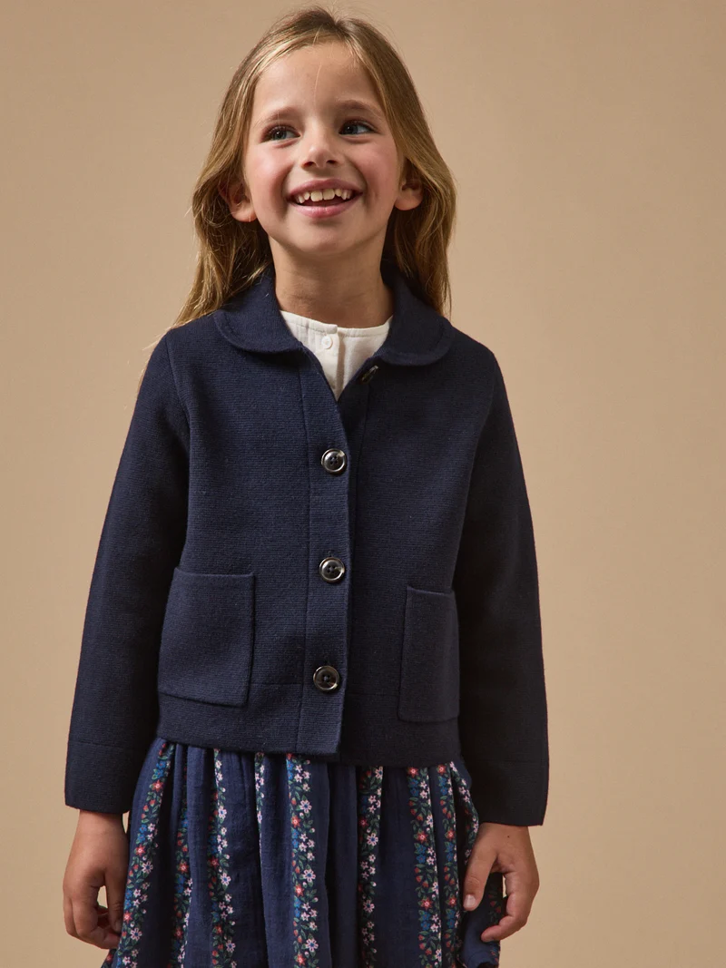 Mädchen-Cardigan aus Milano-Strick – Kollektion « Junior »