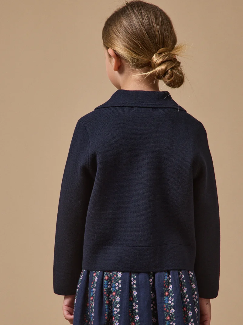 Mädchen-Cardigan aus Milano-Strick – Kollektion « Junior »