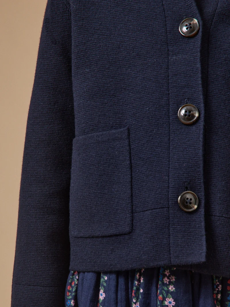 Mädchen-Cardigan aus Milano-Strick – Kollektion « Junior »