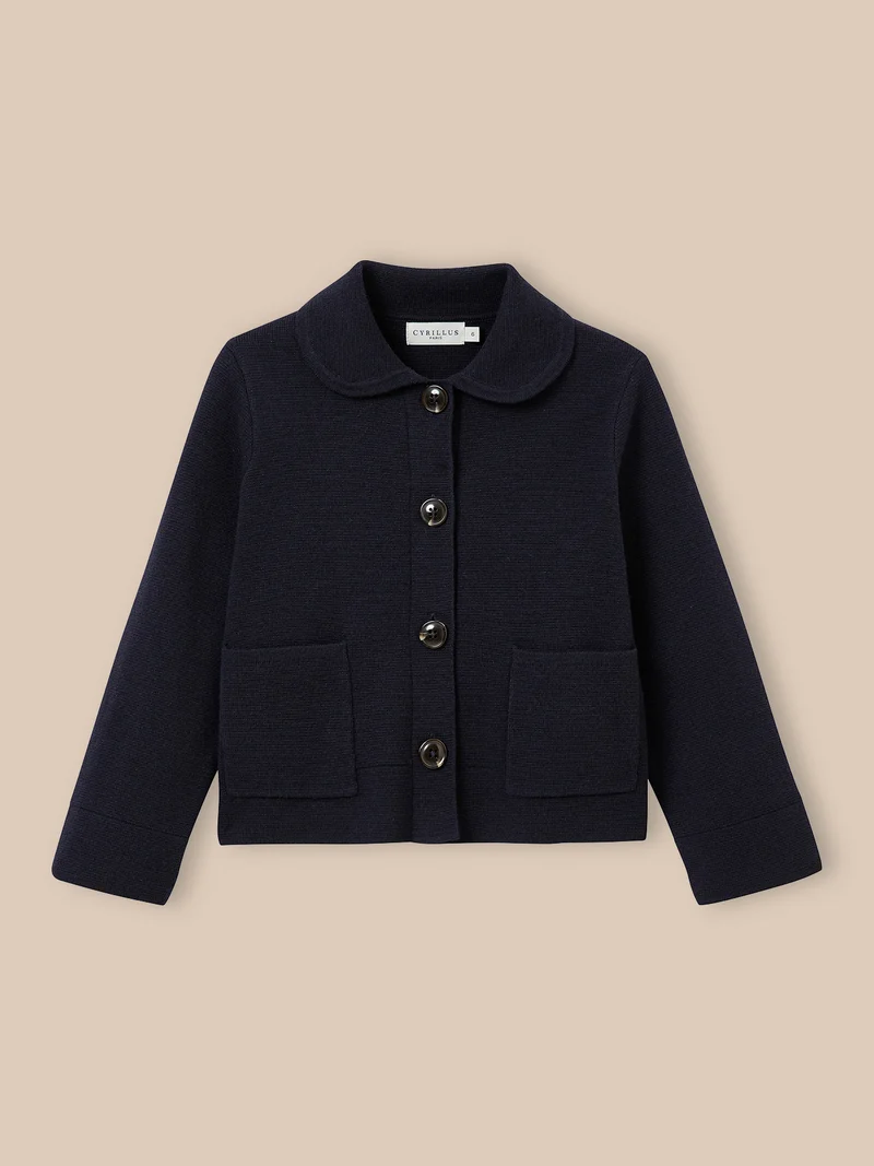 Mädchen-Cardigan aus Milano-Strick – Kollektion « Junior »