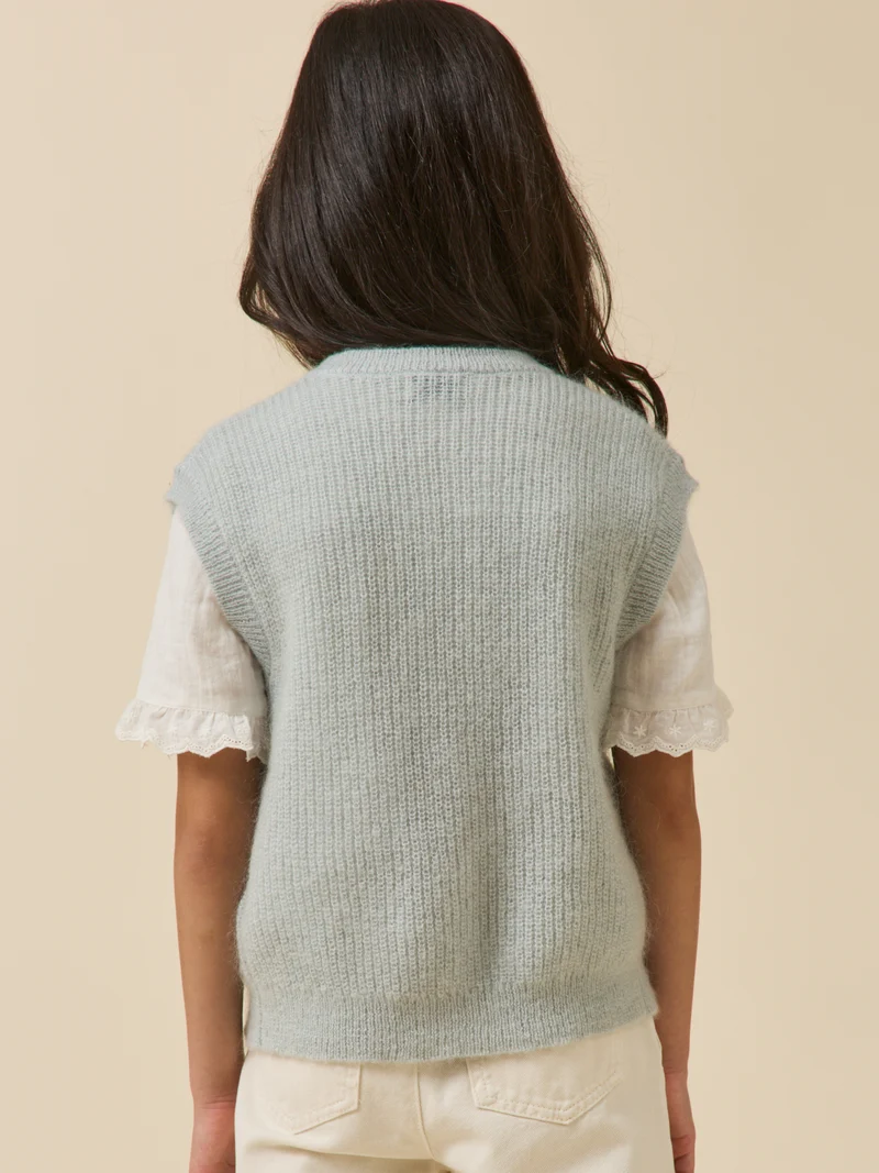 Mädchen-Cardigan aus Wolle und Mohair