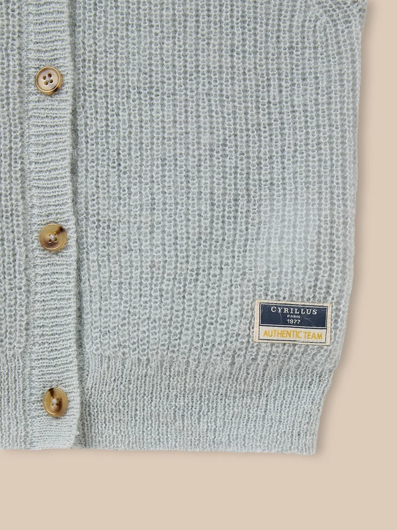 Mädchen-Cardigan aus Wolle und Mohair
