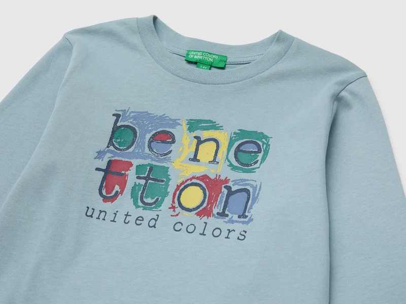 Langärmeliges T-Shirt mit Aufdruck