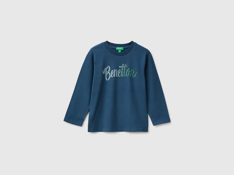Langärmeliges T-Shirt mit Aufdruck