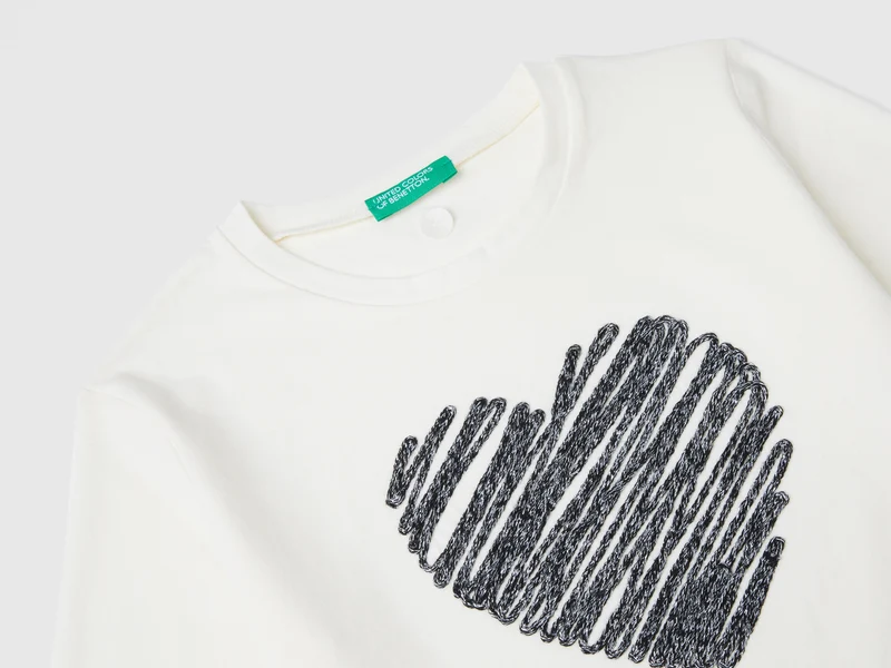 Shirt mit Lurex-Stickerei