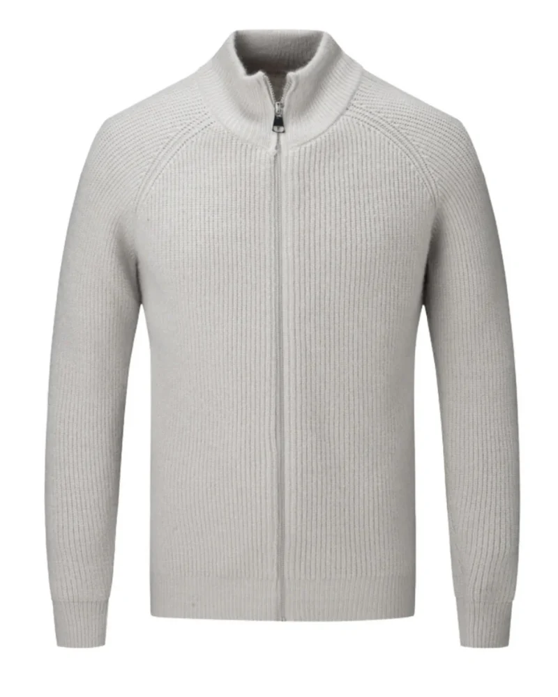 Four Seasons Merino Wool Zipped Cardigan