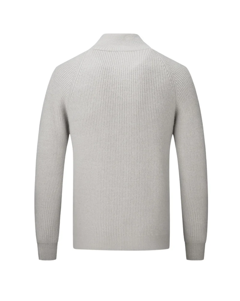 Four Seasons Merino Wool Zipped Cardigan