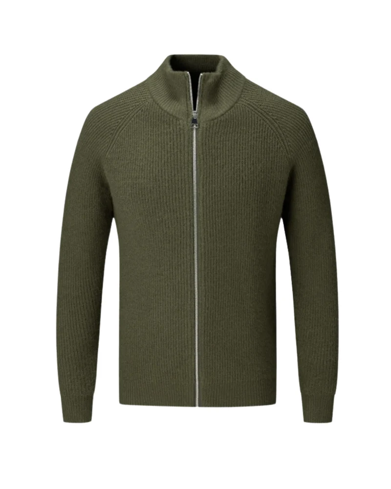 Four Seasons Merino Wool Zipped Cardigan
