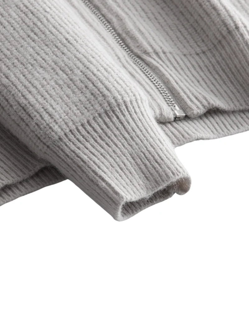 Four Seasons Merino Wool Zipped Cardigan