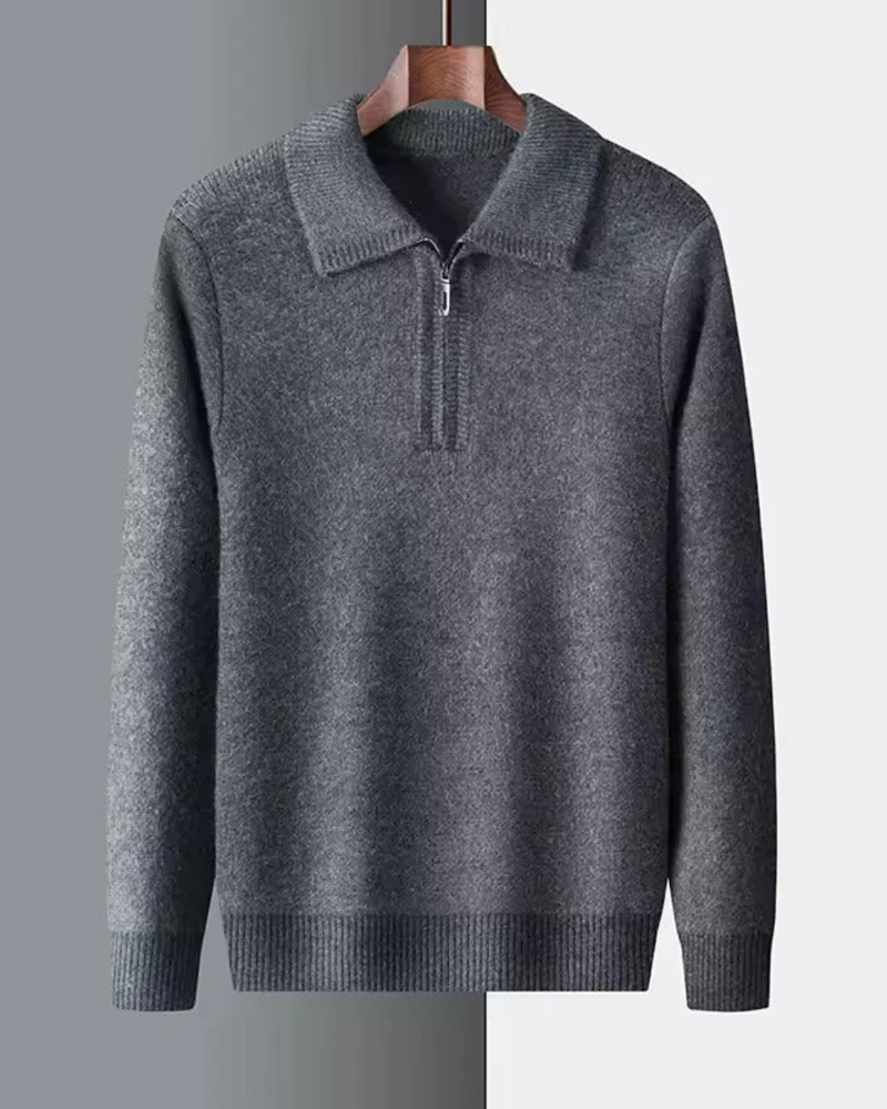 Gstaad Cashmere Quarter Zip Sweater
