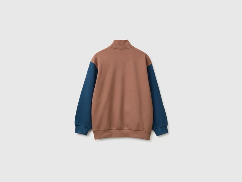 Sweatshirt mit Reißverschluss aus 100 % Baumwolle