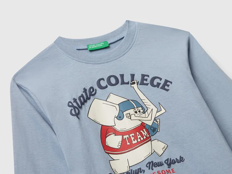 Langarm-T-Shirt mit Aufdruck