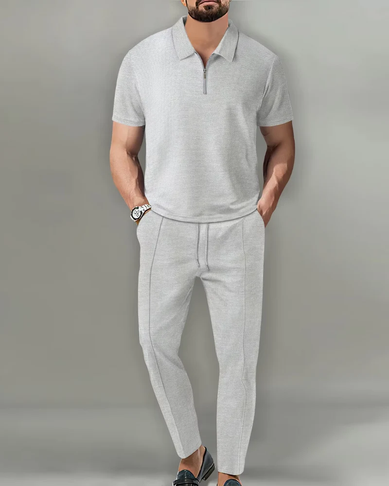 2 Piece Zip Polo Set