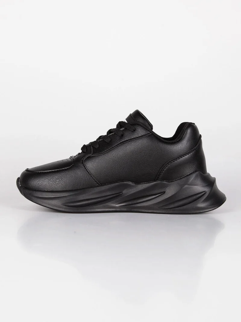 Chunky PY030124 Sneakers donna con zeppa - nero
