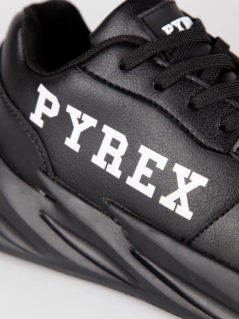 Chunky PY030124 Sneakers donna con zeppa - nero