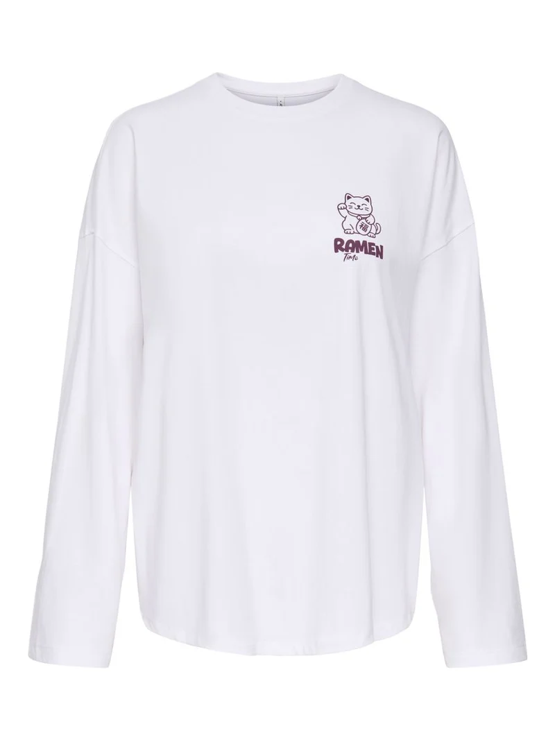 ONLCELESTINE L/S PRINT TOP BOX JRS