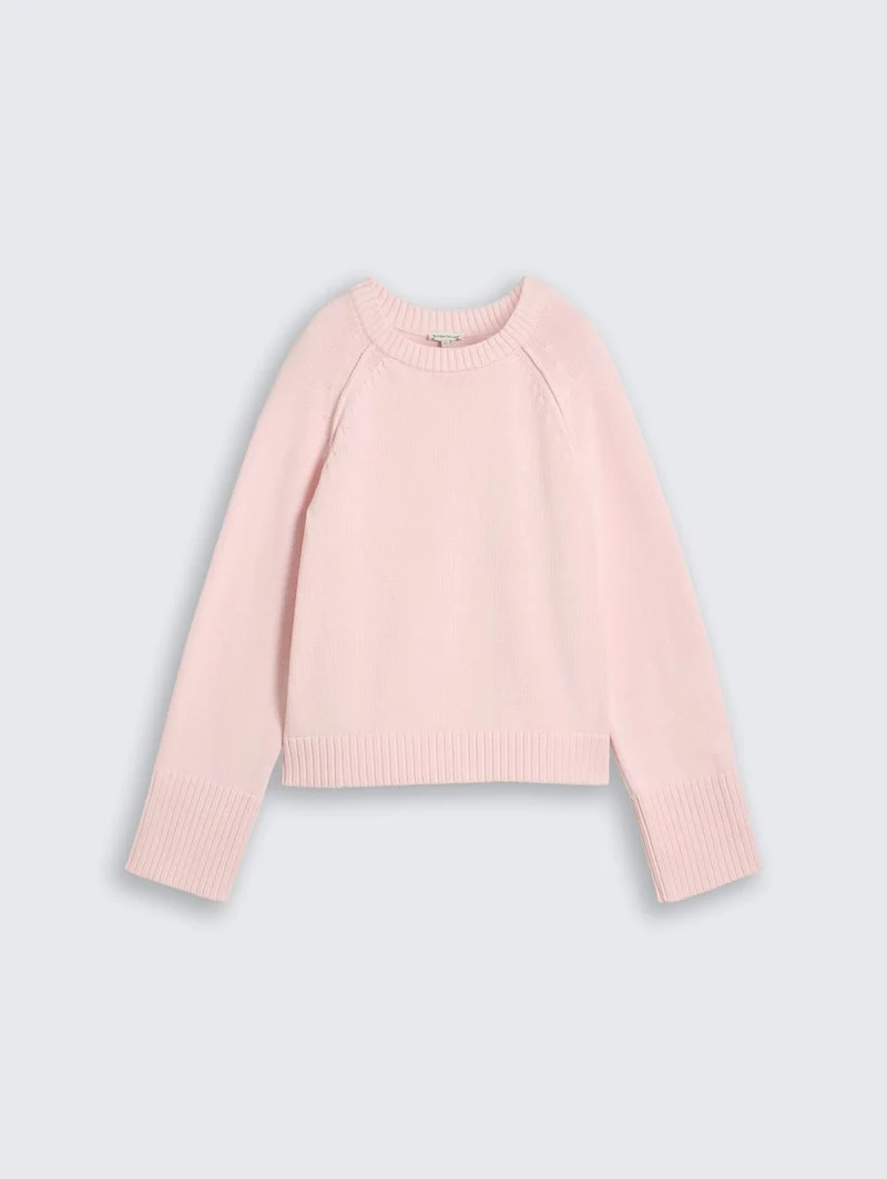 Loose Fit Strickpullover mit Raglanärmeln