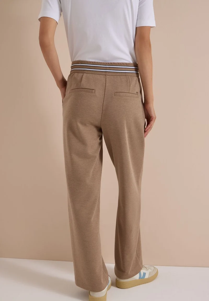 High Waist Straight Leg Hose mit Dessin