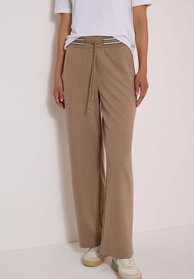 High Waist Straight Leg Hose mit Dessin