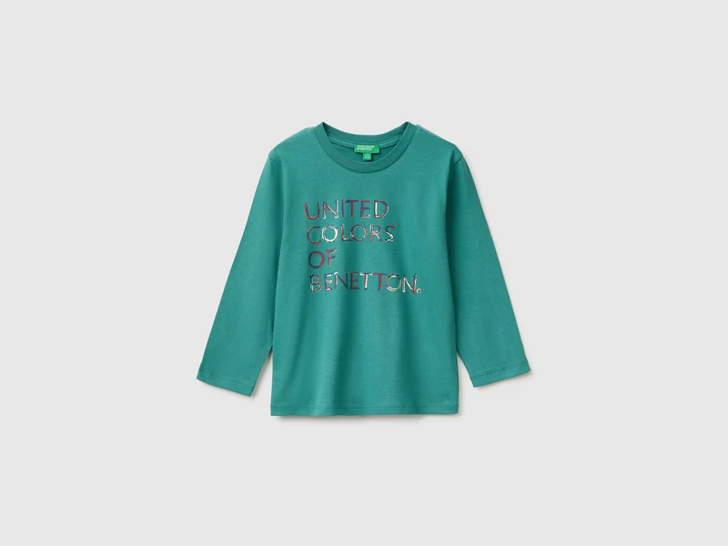 Langärmeliges T-Shirt mit Aufdruck