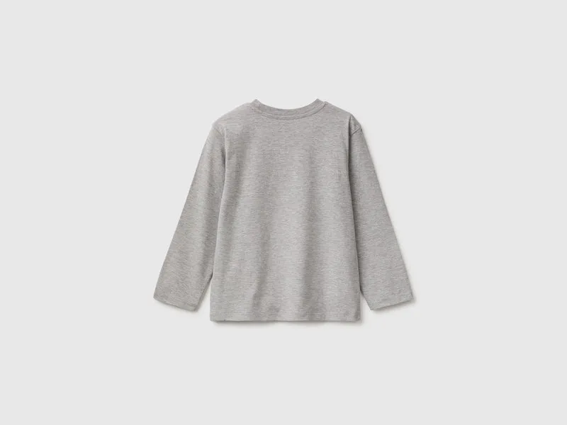 Langärmeliges T-Shirt mit Aufdruck