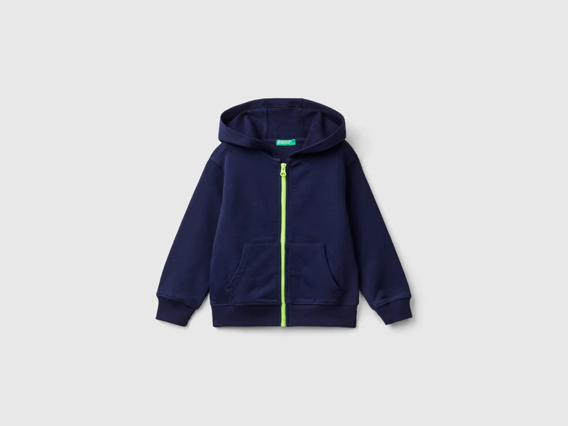 Sweater mit Zip und Print