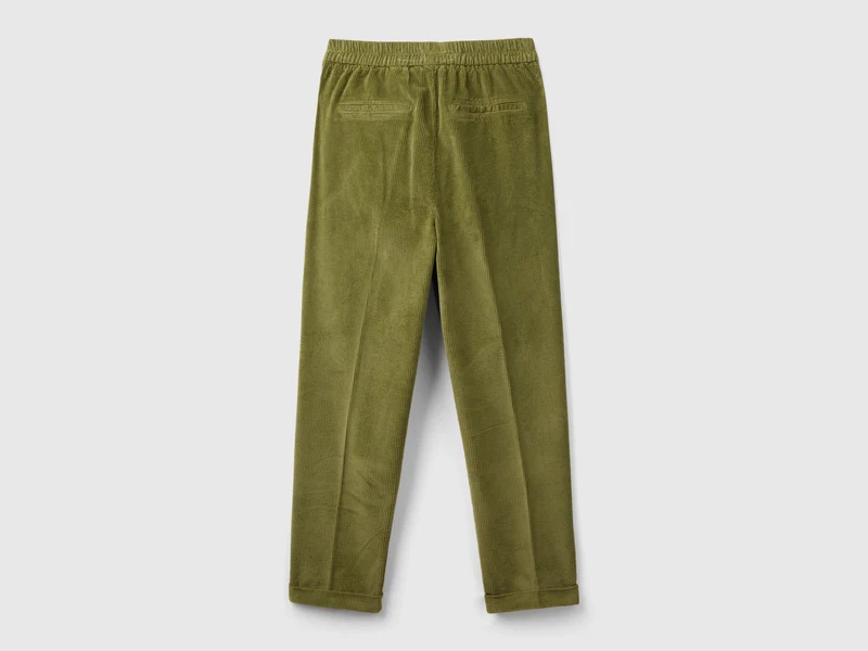 Chinos aus Samt mit elastischem Bund