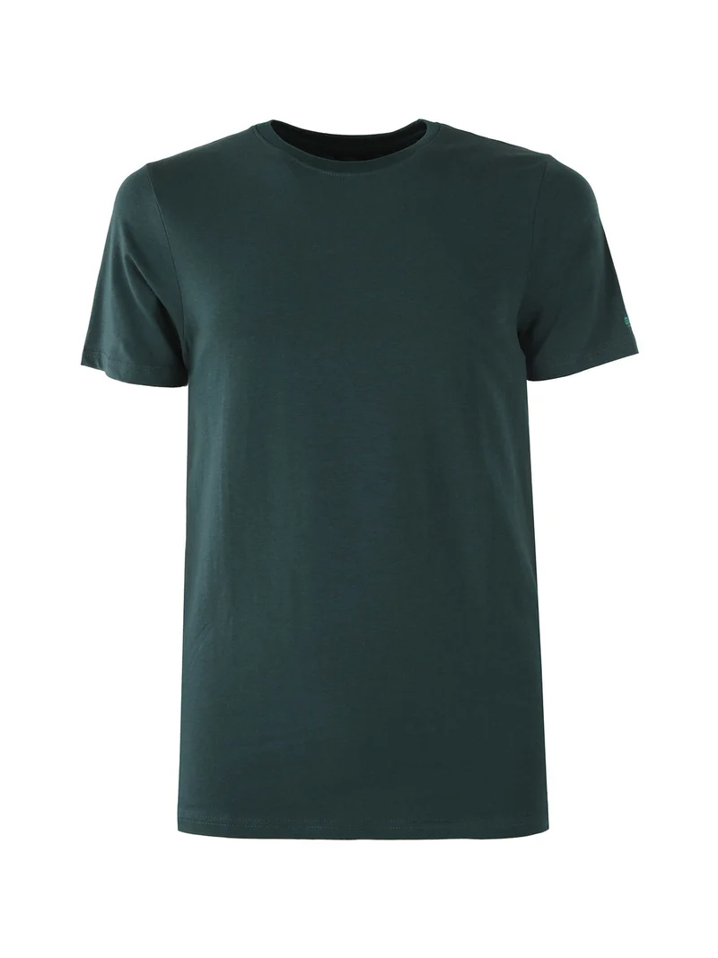T-shirt intima da uomo in cotone bielastico - verde