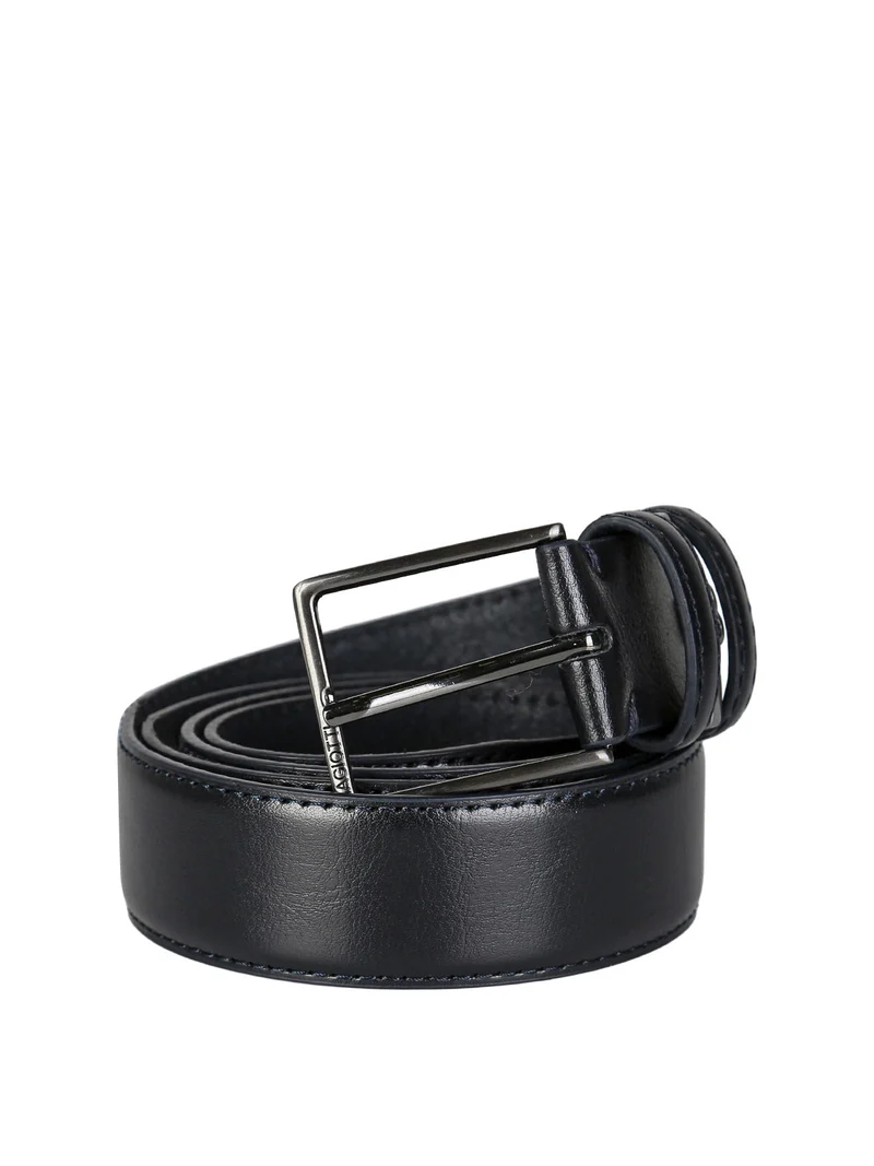 Cintura da uomo in pelle rivestita - blu scuro
