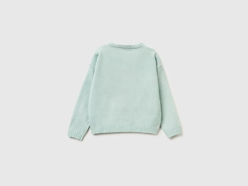 Pullover mit Pelz-Inlay