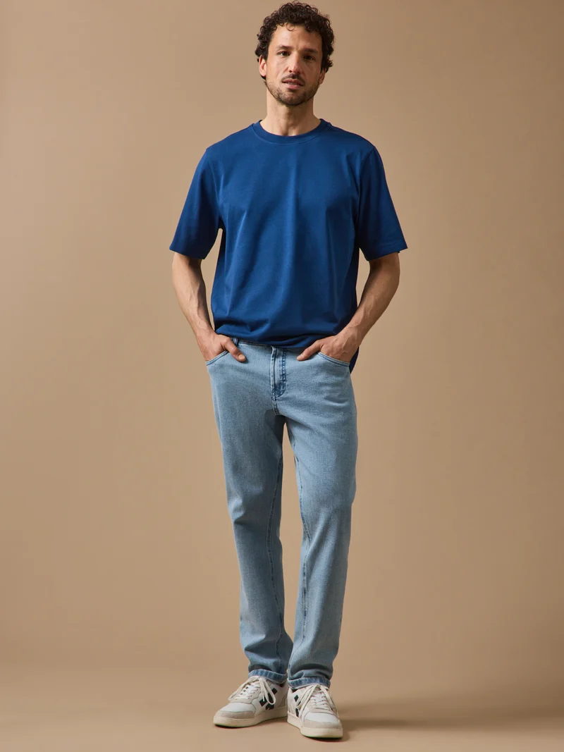 Regular Fit Herren-Jeans aus Bio-Baumwolle