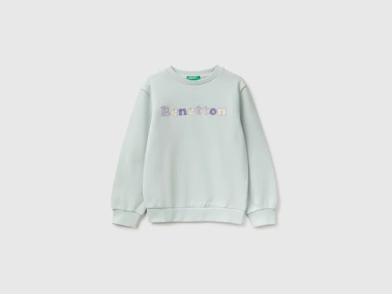 Rundhals-Sweatshirt mit Stickerei