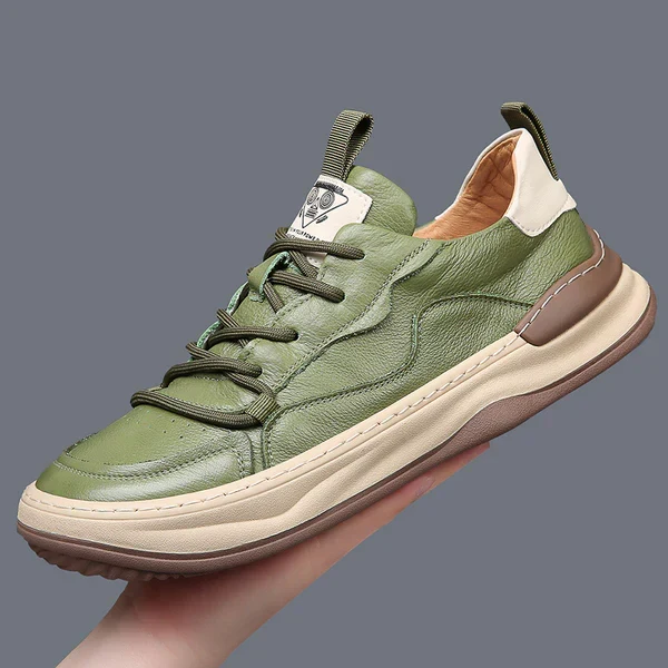 High-Sole Leather Shoes