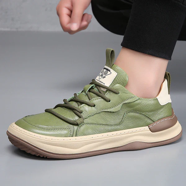 High-Sole Leather Shoes